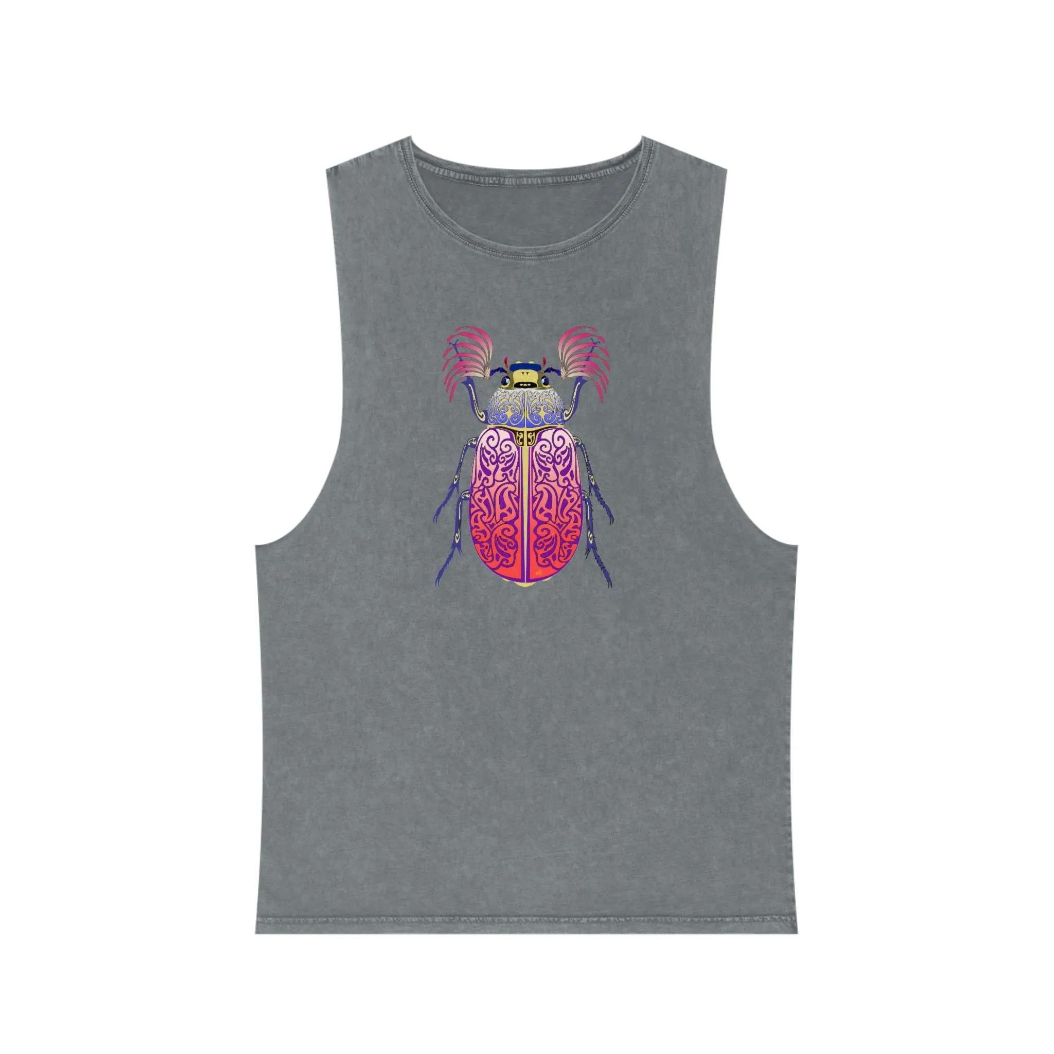 Unisex Stonewash Tank Top with French Wiggler