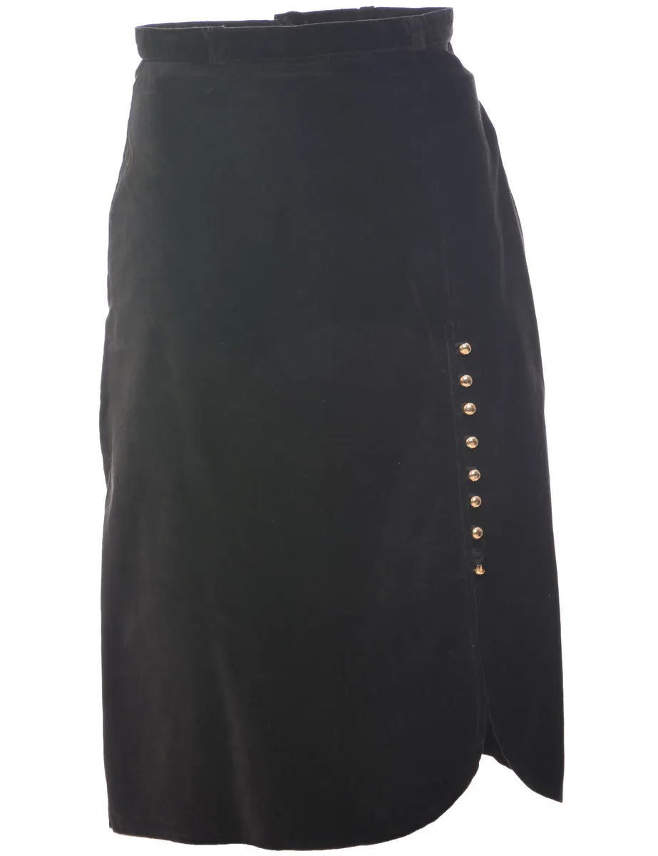 Velvet A-line Skirt - M